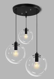 Create a festive atmosphere in your outdoor space with the better homes and gardens clear globe string lights. Globe Chandelier Lighting Fixture Clear Glass Bubble Clustered Pendant Lights Modern Lighting Heparts