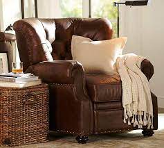Pin By Efederau On Cozy Reading Corners In 2021 Brown Living Room Leather Recliner Leather Furniture