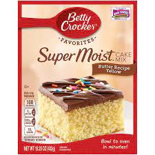 Betty crocker's super moist butter recipe yellow cake mix is made with no preservatives and no artificial flavors. Betty Crocker Super Moist Butter Recipe Yellow Cake Mix 15 25oz 432g Case Buy American Food Store