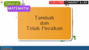 Jom ulangkaji matematik video ini sesuai ditonton oleh murid tahun 4,5 dan 6. Tahun 5 Matematik Upsr Tambah Dan Tolak Pecahan Youtube