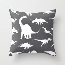 Dinosaurs Throw Pillow Dinosaurs Decor Grey Dinosaur Pillow Etsy Dinosaur Throw Pillow Throw Pillows Dinosaur Decor