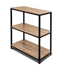Metal storage bookcase bookshelf toy rack industrial decoration diy storage home furniture wire standing storage wardrobe c05 official store check here: Rome Oak Industrial Style 3 Tier Storage Bookshelf Bunnings Australia