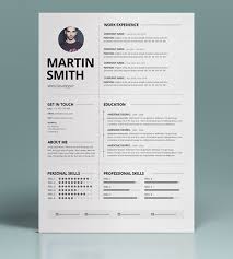 This creative resume layout is based on a simple grid structure with two columns, and plenty of white space. 50 Best Minimal Resume Templates Design Graphic Design Junction