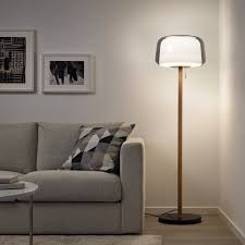 Evedal Floor Lamp With Led Bulb Marble Gray Gray Ikea I 2020 Golvlampa Lampor Vardagsrum Ikea