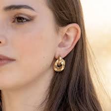 Boucles d'Oreilles Trois anneaux Entrelacés