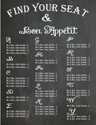 chalkboard bon appetit wedding seating by