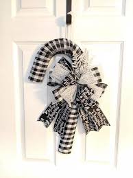 Black And White Plaid Christmas Wreath Candy Cane Wreath Candy Cane Door Hanger Black And White Buffalo Plaid Christmas Wreath For Candy Cane Wreath Diy Candy Cane Wreath Dollar Store Christmas