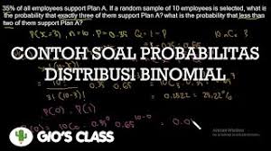 Contoh Soal Probabilitas Distribusi Binomial Binomial Distribution Youtube