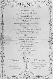 Menu Siegedeparis Siege De Paris 1870 1871 Wikipedia Menu Sauce Poivrade Menu De Reveillon