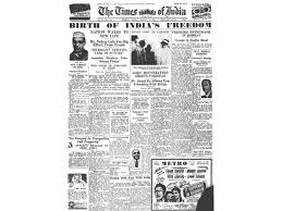 India declaring Independence in 1947 ...