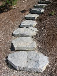 Mark the path for the steps with stakes and builder's twine on both sides. Stepping Stones Slabs Portland Rock And Landscape Supply Portland Rock And Landscape Supply