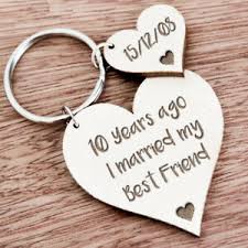 Then there is the modern list, which is oh so sparkly. 10th Ten Year Anniversary Gift For Husband Wife Personalised Keyring Present K28 Ebay