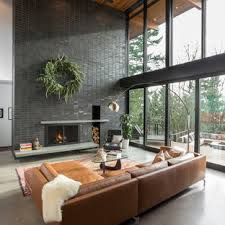 Diy decor brick fireplace makeover. 75 Beautiful Mid Century Modern Living Room With A Brick Fireplace Pictures Ideas June 2021 Houzz