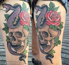 Neo Traditional Skull And Snake Tattoo Traditional Tattoo Design Traditional Tattoo Neo Traditional Tattoo