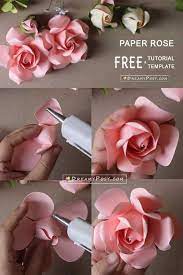 How to make paper rose flowers step by step easy for kids. 18 Tutorials To Make Paper Roses Free Template Dreamyposy Com