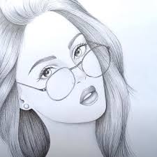 I always try to show the easiest way of drawing and painting. How To Draw A Girl With Glasses A Girl With Beautiful Hair Pencil Sketch