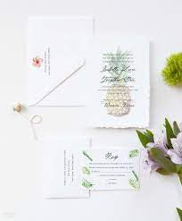 Painterly Pineapple Hawaii Wedding Invitations Only At Mospens Studio Hawaii Wedding Invitations Hawaiian Wedding Invitations Pineapple Wedding Invitations
