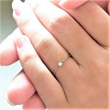 Dainty Diamond Ring Solid 14k 18k Gold Tiny Ring Small Etsy In 2020 Small Engagement Rings Dainty Diamond Ring Engagement Ring Shapes