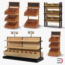 Bakery Display Shelves Collection 3d Model Ad Display Bakery Shelves Model Bakery Display Bakery Design Interior Bakery Shop Design