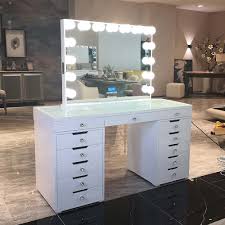A wide variety of lighted vanity makeup mirror options are available to you, such as finishing, foldable. Hollywood Vanity Mirror With Desk