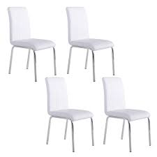 Shop for white leather chair dining online at target. Worldwide Home Furnishings White Faux Leather Dining Chair Set Of 4 202 160wt Reno Depot