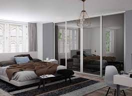 7 stylish ways to work with a mirrored wall make it look fabulous how much does it cost to have a wall of glued on floor ceiling mirrors professionally removed angie s list room with mirrors on the floor ceiling and walls transpa furniture woahdude what can be done with the floor to ceiling mirrored wall 7 stylish ways to work with a mirrored wall make it look fabulous diy project removing. Enjoy The Beauty Of Floor To Ceiling Mirrors With Our Deluxe Shaker Single Panel Sliding Wardrobe Master Bedroom Interior Wardrobe Door Designs Bedroom Layouts