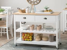 1 niche, 1 placard et 2 espaces sur le côté offrant des capacités de rangement optimales. Desserte Blanche A Roulettes Navarino Beliani Fr