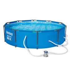 Bestway 10 X 30 Steel Pro Frame Above Ground Family Swimming Pool Set 56407e Above Ground Swimming Pools Swimming Pools Portable Swimming Pools