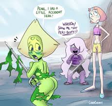 Xbooru - 3 girls alien amethyst amethyst (steven universe) aqua eyes ass  beach breasts cartoon network cubedcoconut embarrassing green skin looking  up multiple girls nude pearl pearl (steven universe) peridot peridot (steven