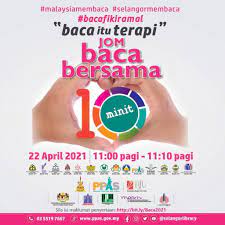 Untuk makluman dan tindakan guru perpustakaan dan media, perbadanan perpustakaan awam negeri johor dengan kerjasama jabatan pendidikan negeri johor dan bahagian teknologi pendidikan negeri johor akan melancarkan program jom membaca 10 minit Jom Baca 10 Minit Sektor Sumber Teknologi Pendidikan Negeri Selangor