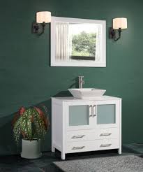 Oak, plywood, mirror mirror dimensions: 36 Inches Single Sink Bathroom Vanity Combo Set 2 Drawers 1 Shelf Sing Homebeyond