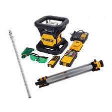 Protected rotary head and weatherproof design deliver interior. Dewalt Dw079lgtr Tough Green Rotary Laser With Tripod And Rod Dewalt Green Rotary Lasers