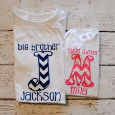 Sibling Shirt Onesie Shirt Big Brother Little Sister Big Sister Little Brother With Initial And Name On Ets Sibling Shirts Big Brother Shirt Sibling Outfits