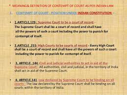 The contempt of courts act 1971 contempt objective to examine the basic purpose of contempt law in india. Contempt Of The Court