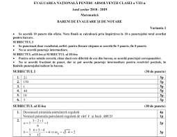 Matematica, a doua probă a examenului. Baremul De La MatematicÄƒ A Fost Publicat De Ministerul EducaÈ›iei Edupedu Ro