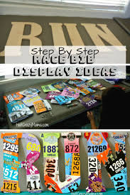 Race Bib Display What To Do With Your Old Race Bibs Race Bib Display Race Bib Display Diy Race Bibs