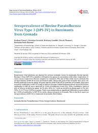 8 bandung jawa barat telp. Pdf Seroprevalence Of Bovine Parainfluenza Virus Type 3 Bpi 3v In Ruminants From Grenada