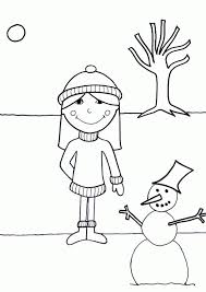 Dibujos Infantiles Para Colorear Invierno