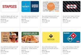 Similar gift cards promo codes. New Round Of Ebay Discounted Gift Cards On Sale Staples Friday S Domino S Etc Miles To Memories