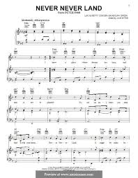 Never Never Land By J Styne Piano Chords Music Sheet Music Piano Sheet Music