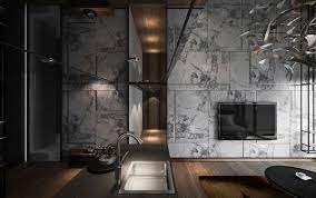 以開放式中島為重心 譜出居家的幸福藍調 furniture design living room design tv console design