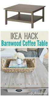In fact, one of our favorite coffee table styling ideas, when you want something out of the box, is using a cluster of side tables as a coffee table alternative.this allows you to easily move them when you are entertaining in order to give your guests an easy place to set their drinks. Ikea Hacked Barnboard Coffee Table Tutorial City Farmhouse