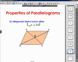 Properties Of Parallelograms Parallelogram Math Videos Instruction