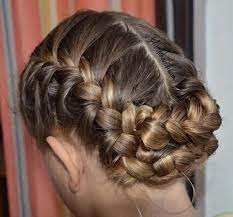 Keep going all the way around your head, tucking in pieces and grabbing new sections, then hide the end. Buy Pin Up Braids With A Reserve Price Up To 65 Off