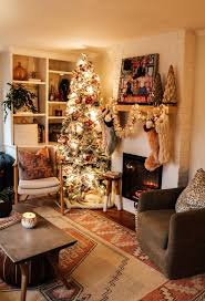 Our Vintage Inspired Christmas Tree And Stockings Nesting With Grace Christmas Apartment Christmas Decorations Living Room Small Apartment Christmas Tree