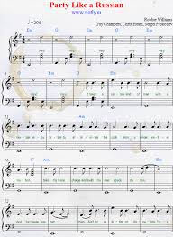 Robbie Williams Party Like A Russian Download Pdf Piano Sheet Music Sheet Music Piano Sheet Music Piano Sheet