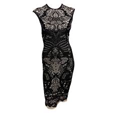 Alexander Mcqueen Black And White Knit Dress 1stdibs Com Evening Dresses Vintage Designer Evening Dresses White Knit Dress