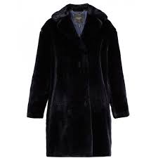 Black And White Polka Dot Fur Coat Weekend Max Mara Evelin Coat 565 Liked On Polyvore Featuring Outerwear Coats 2016 Coat Dark Blue Faux Fu Coat Oversized Faux Fur Coat Weekend Max Mara