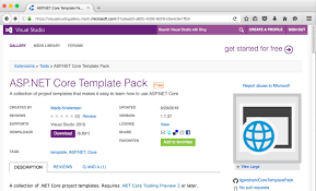 Asp Net Core Template Pack Templates Website Template Visual