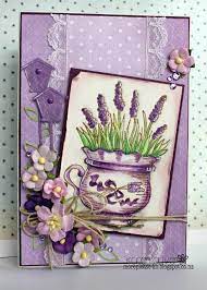 Lotv Lovely Lavender Unmounted Rubber Stamp Etsy Lovely Lavender Flower Cards Beautiful Handmade Cards